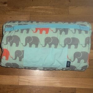Elephant Print Baby Blanket with Pocket